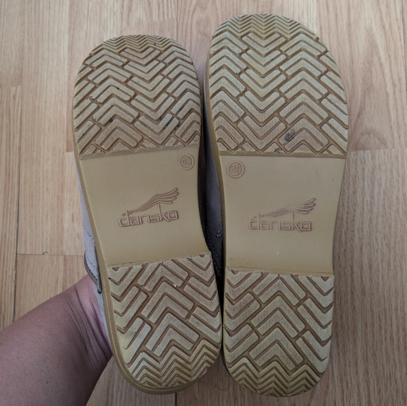 Dansko Twin Pro Beige Tan "No Prob Llama" Print Mules Clogs Shoes Size 40 US 10 - Picture 13 of 16